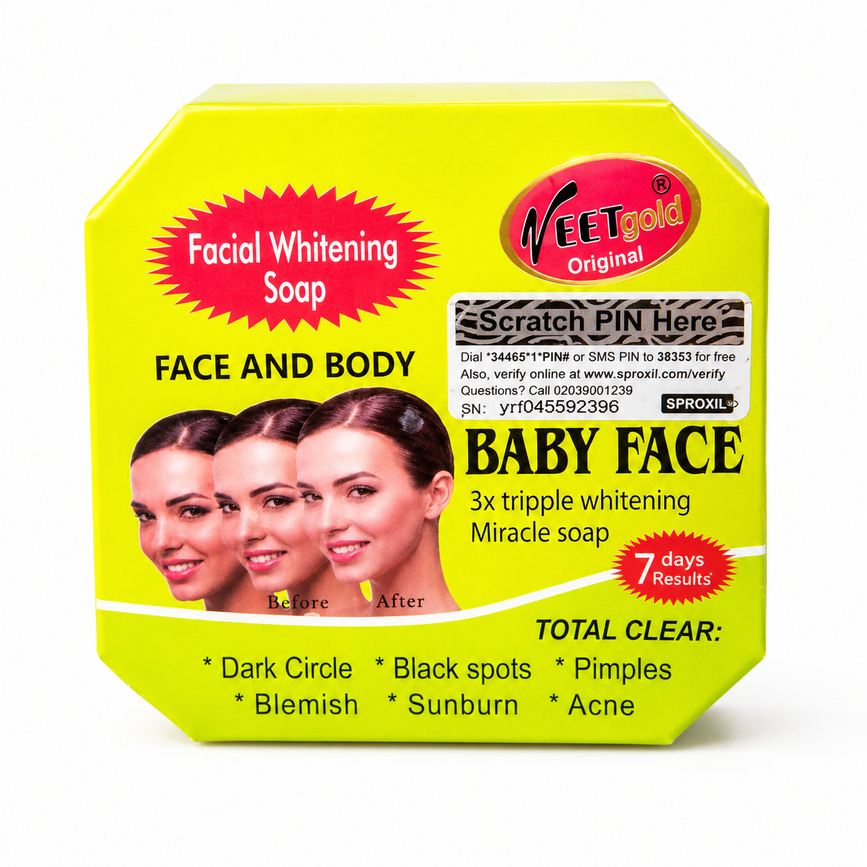Veetgold Baby Face 3X Whitening Soap
