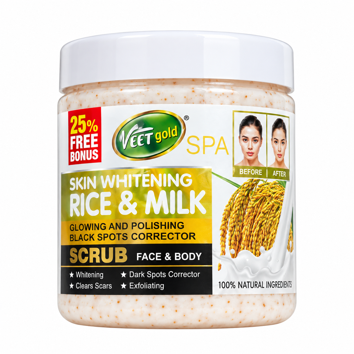 Veetgold Rice & Milk Whitening Scrub